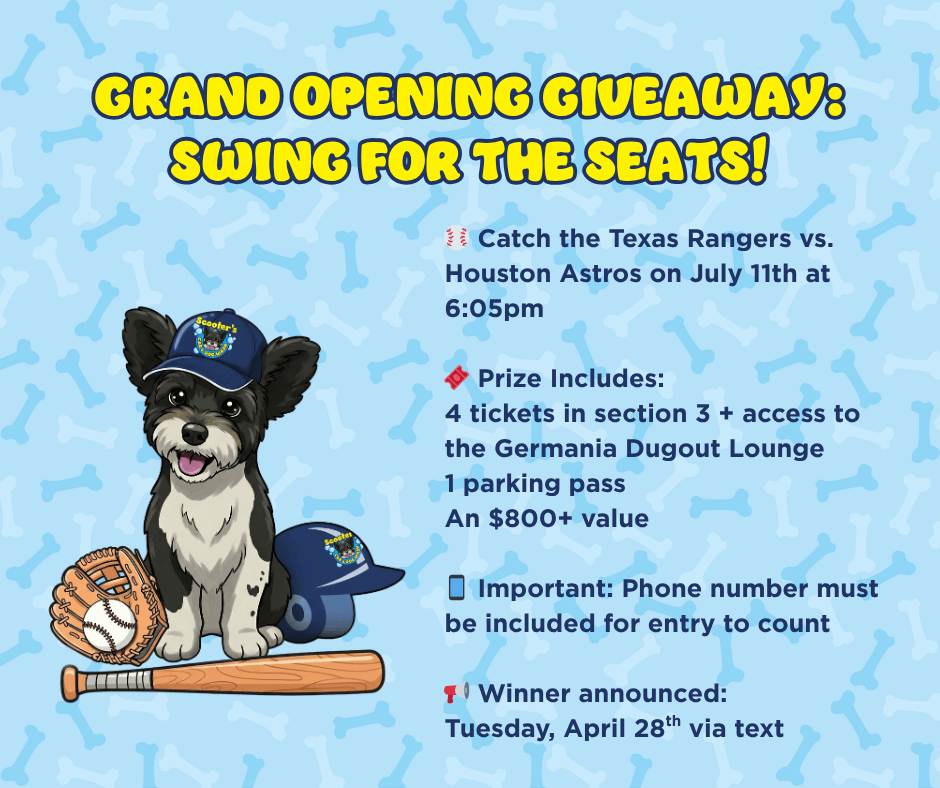 GRAND OPENING GIVEAWAY: Swing for the Seats!